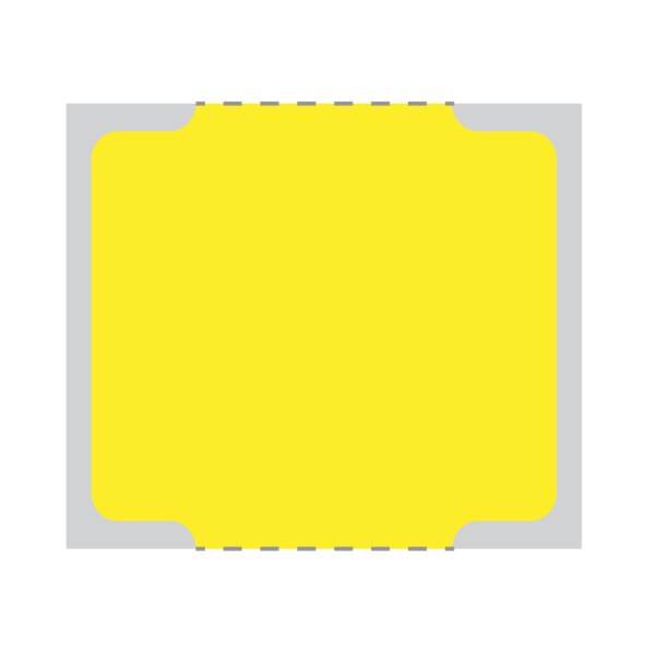 Intravenous Bag Labels, Thermal Double Notched 3" x 3" Yellow